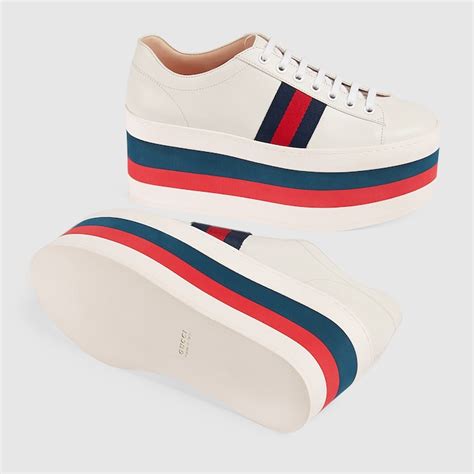 gucci sneakers blue and red+|gucci platform sneakers sale.